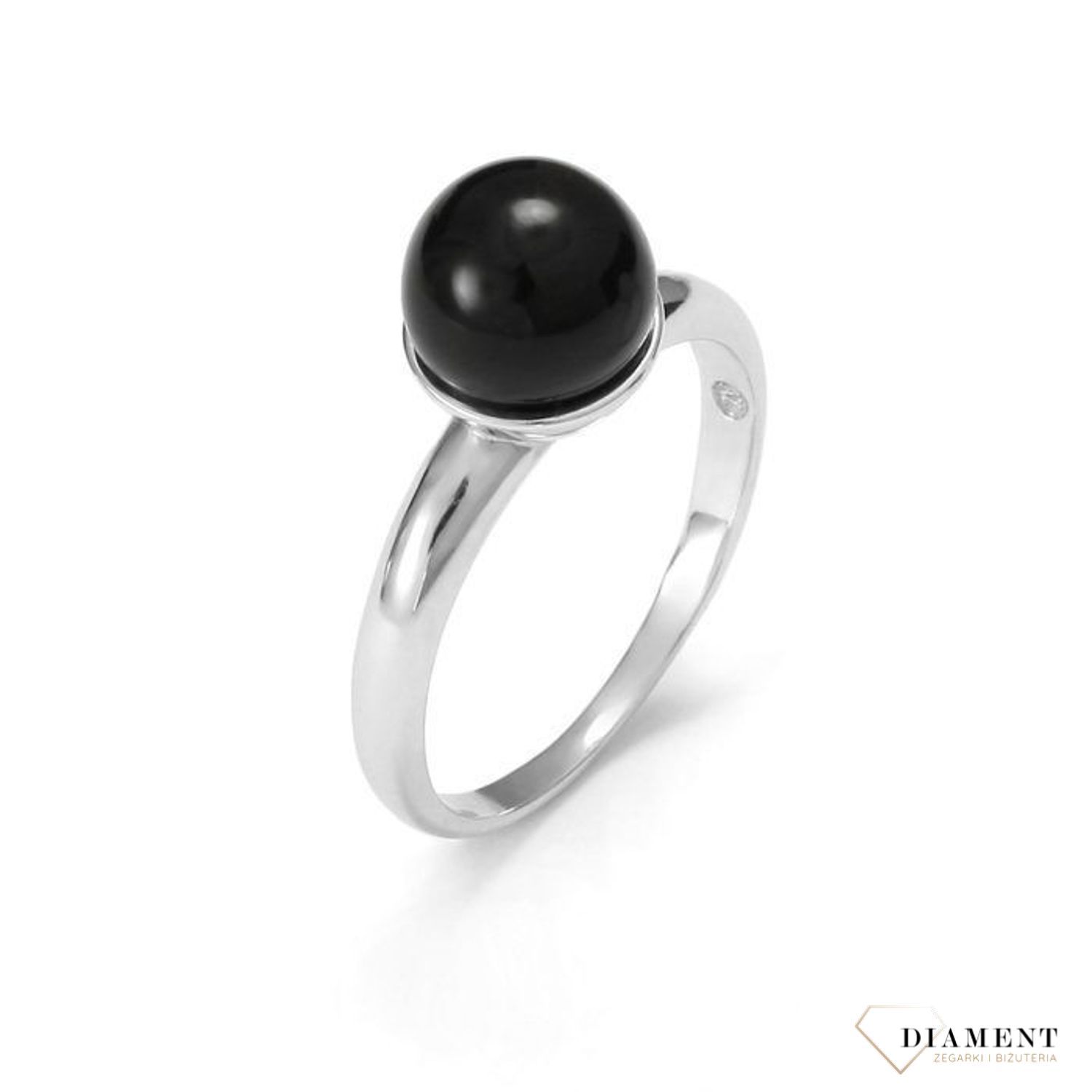 Pierścionek srebrny z onyksem DZP4057ONX15R z kolekcji Happy Chic.jpg